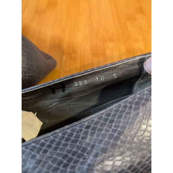 Rick Pallack Snakeskin Navy Blue Loafers Shoes Designer Size 10 Men's (Y06) - Picture 5 of 6